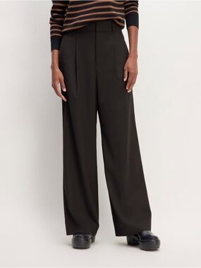 Everlane Way High Drape Pants Trousers 4 R Black VGUC